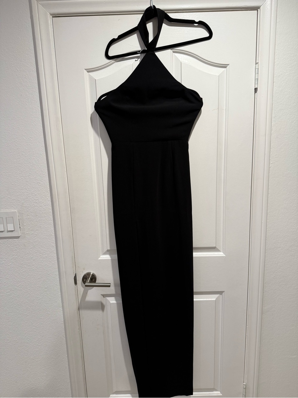 Amanda Uprichard Black Halter Maxi Dress Size Small